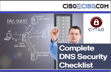 Dns Security Checklist Ciso2cisocom And Cyber Security Group