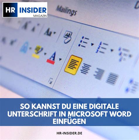 Unterschrift In Word Einf Gen Digitale Unterschrift Word