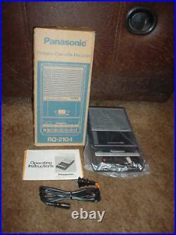 Vintage Panasonic Rq Portable Slimline Cassette Tape Recorder