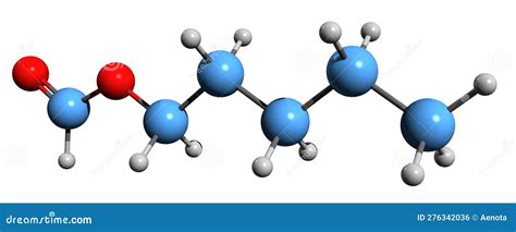 3d Image Of Amyl Formate Skeletal Formula Stock Photo Cartoondealer