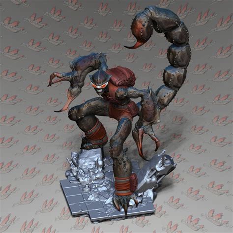 Scorpion Fighter Dnd Miniature L 3d Printed Model L Fanart L Beast