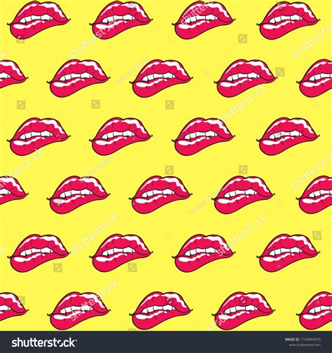 Pop Art Background Lips Pattern Vector Stock Vector (Royalty Free) 1109044310 | Shutterstock