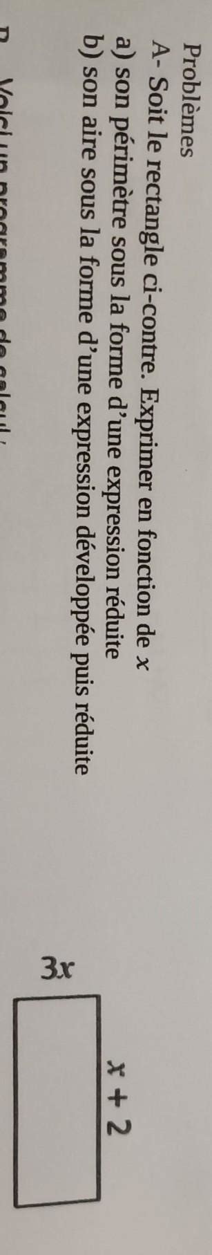 Bonsoir J Aurais Besoin D Aide Pour Un Probl Me Le A De Math Matiques