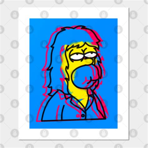 Homer Simpsons Large Hair - Homer Simpson - Posters and Art Prints ...