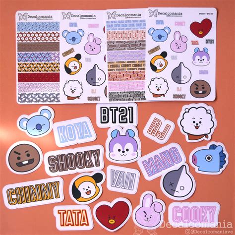 Colecci N De Stickers De Bt Fanmade Caritas Decalcomania