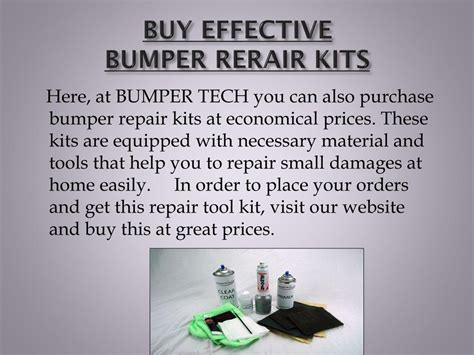 PPT - Plastic Bumper Repair kits By Bumpertech PowerPoint Presentation