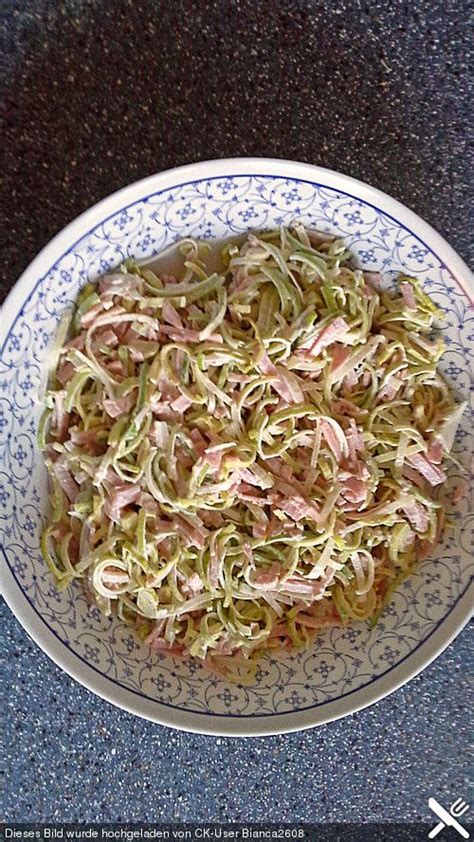 Lauchsalat Mit Gekochtem Schinken Von Bianca Chefkoch Lauchsalat