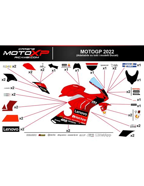 Sticker Set Compatible With Ducati Panigale V4 V4S 2022 2023