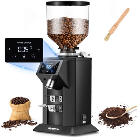 Huanyu Professional Coffee Grinder with 74mm Flat Burr 53ounce Bean