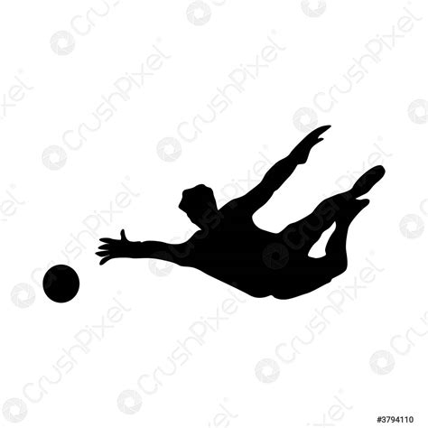 Soccer Goalkeeper Silhouette Stock Vector Crushpixel