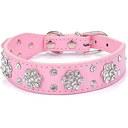 Haoyueer Strass Hundehalsband Niedliche Blume Strass Katzen