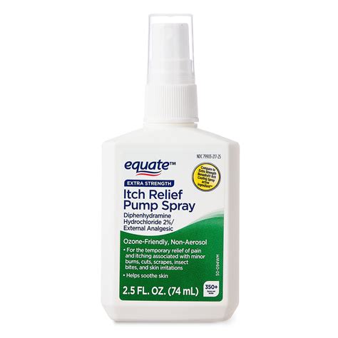 Equate Extra Strength Skin Itch Relief Spray 2.5oz for Skin Irritation