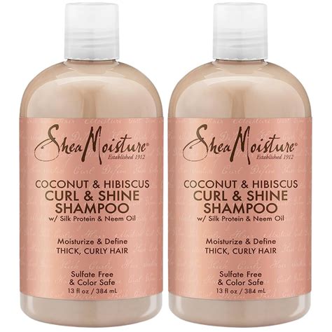 SheaMoisture Coconut Hibiscus Curl Shine Sulfate Free Shampoo 13