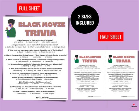 Black Trivia, Black Movie Trivia, Black Culture, Black History Month