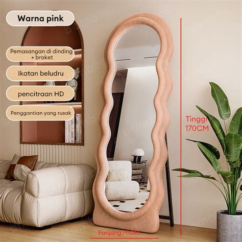 Jual Standing Mirror Cermin Full Body Minimalis Wall Mirror Cermin