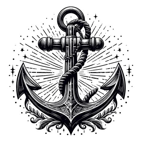 Premium Vector | Elegance and rugged beauty of a vintage ship anchor