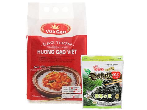 Gạo Vua Gạo Hương Việt 5kg Và Rong Biển Ock Dong Ja 35g