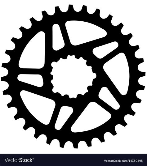 Bicycle Chainring Royalty Free Vector Image Vectorstock Bicycle