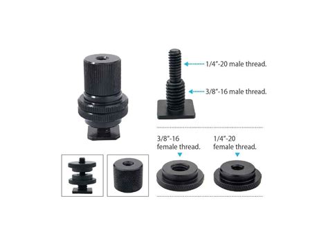 Buy Kupo Hot Shoe Adapter 3 8 1 4 W Barrel Adapter Production Gear Ltd Broadcast And
