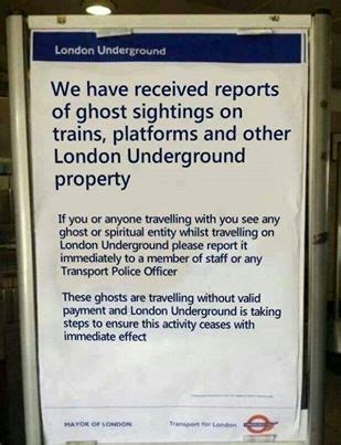 Ghosts on the London Underground