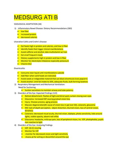 Solution Ati Med Surg Proctored Exam Question Bank Practice Questions