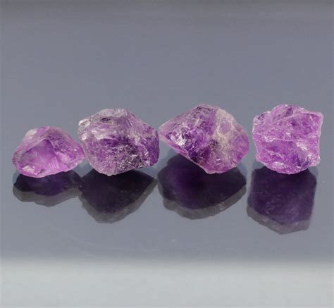 Collectors Rich Untreated Ct Uncut Amethyst Set Backroom Gems