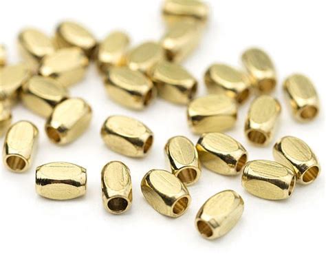 5mm Brass Beads Brass Seed Beads Solid Brass Beads Small Brass Spacers 25 Pc Bc29 By