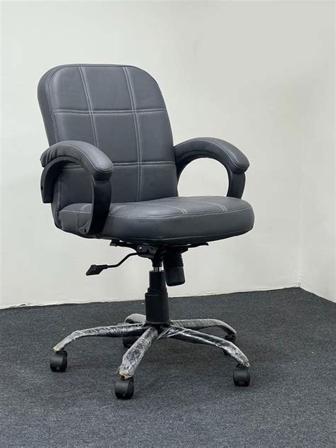 Leather Low Back Revolving Chair Black At Rs In Himatnagar Id