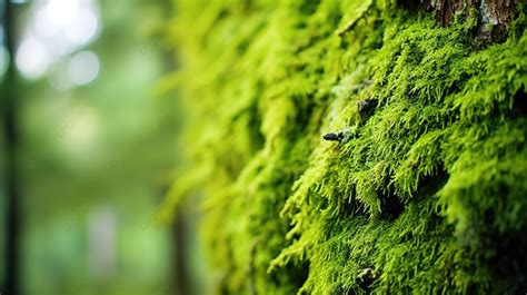 Close Up Of Tree S Texture With Lush Green Moss Background Old Tree