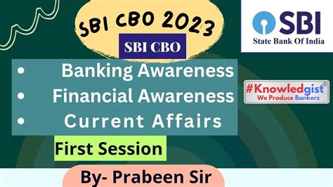 Sbi Cbo First Batch Start General Awareness Financial