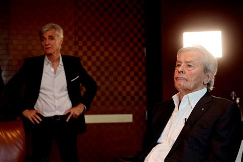 Photo Exclusif Cyril Viguier Et Alain Delon Lors D Un Tournage Avec