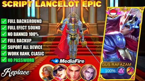 NEW SCRIPT SKIN LANCELOT EPIC FLORAL KNIGHT NO PASSWORD FULL EFFECT