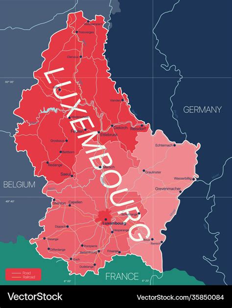 Luxembourg Country Map