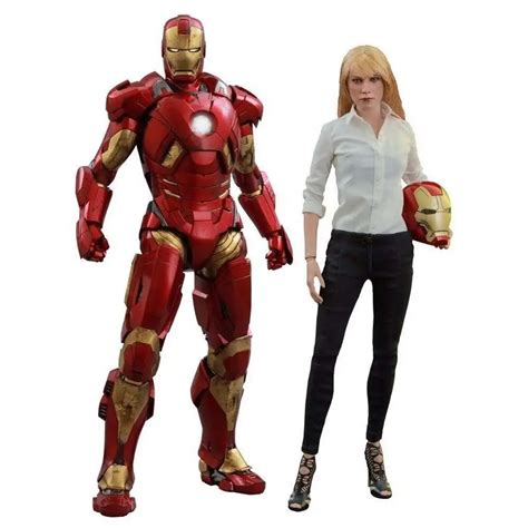 Iron Man 3 Movie Masterpiece Pepper Potts Mark IX Armor 16 Collectible Figure Hot Toys ToyWiz