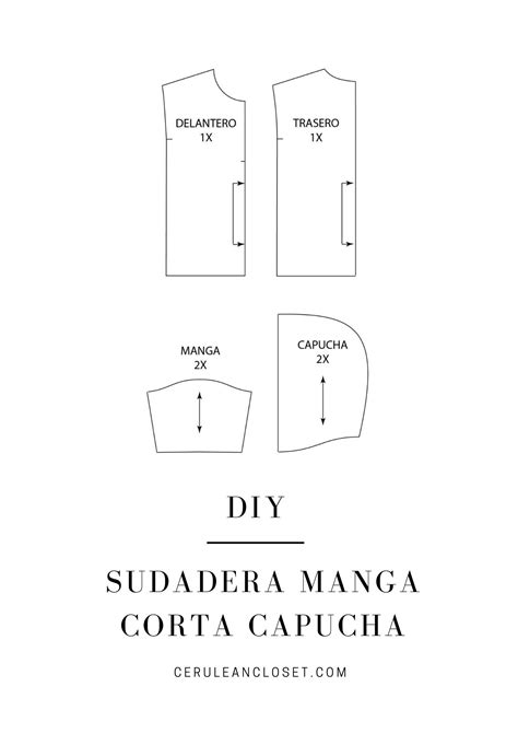 Tutorial Patr N Molde Sudadera De Manga Corta Con Capucha Short