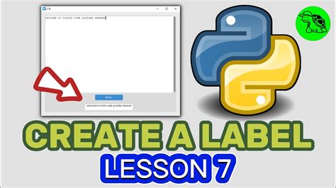 How To Create A Label Python Customtkinter Lesson 7 Youtube