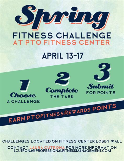 Spring Fitness Challenge PTO Fitness Center