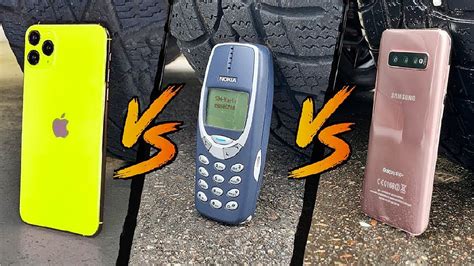 Iphone V Nokia 3310 V Samsung V Car Youtube