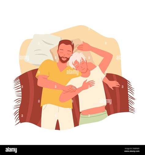 Gay Couple Sleeping Stock Vector Images Alamy