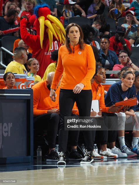 Head Coach Stephanie White Of The Connecticut Sun Looks On During The