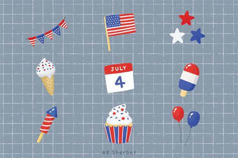 4th Of July Clipart Graphic By Bsherbet · Creative Fabrica