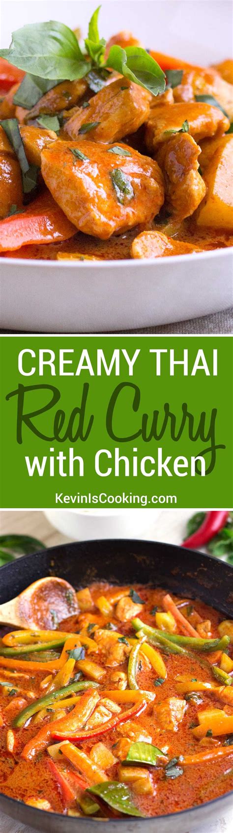 Creamy Thai Red Curry With Chicken Curry Recipes Spicy Recipes Chicken