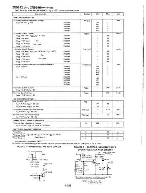 2N5695 Datasheet PNP GERMANIUM POWER SWITCHING TRANSISTORS