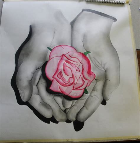 Hand Holding A Rose Drawing at GetDrawings | Free download