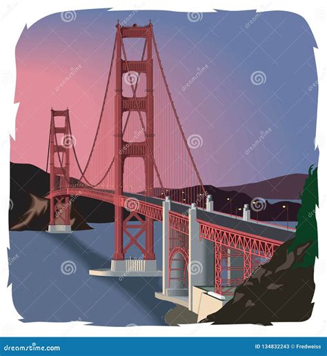 Ejemplo Del Vector De Puente Golden Gate Ilustraci N Del Vector