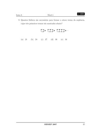 Questoes Da Obmep - Banco Questoes 2007 Da Obmep | PDF
