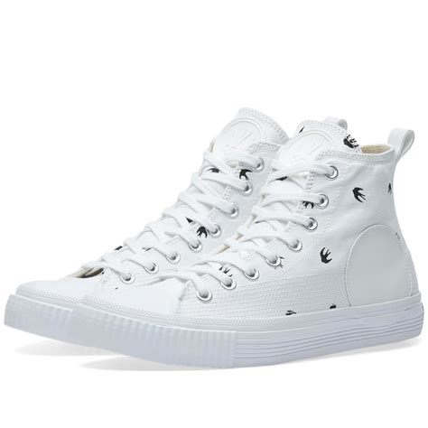 McQ By Alexander McQueen Swallow High Plimsoll White McQ Alexander McQueen