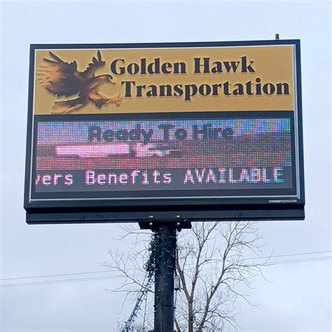 Business Sign For Golden Hawk Transportation Crestline Oh