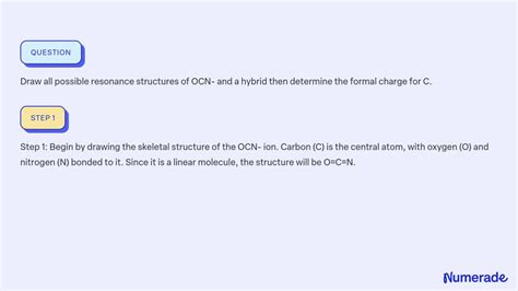 SOLVED: Draw all possible resonance structures of OCN- and a hybrid ...