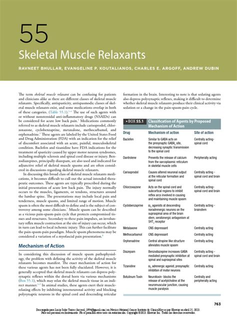 Muscular Relaxants Pdf Medical Treatments Medical Specialties